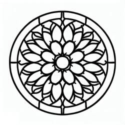 Disegno da colorare: Rosone (Mandala) #193001 - Pagine da Colorare Stampabili Gratuite