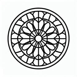 Disegno da colorare: Rosone (Mandala) #193006 - Pagine da Colorare Stampabili Gratuite