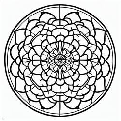 Disegno da colorare: Rosone (Mandala) #193021 - Pagine da Colorare Stampabili Gratuite