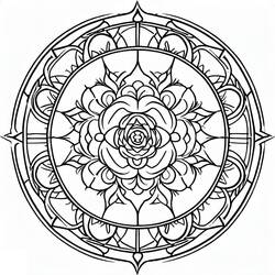 Disegno da colorare: Rosone (Mandala) #193023 - Pagine da Colorare Stampabili Gratuite