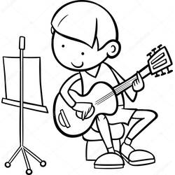 Disegno da colorare: Chitarra (Musica) #173124 - Pagine da Colorare Stampabili Gratuite