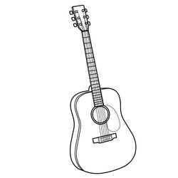 Disegno da colorare: Chitarra (Musica) #173195 - Pagine da Colorare Stampabili Gratuite