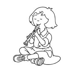 Disegno da colorare: Flauto (Musica) #173448 - Pagine da Colorare Stampabili Gratuite