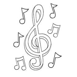 Disegno da colorare: Note Musicali (Musica) #176897 - Pagine da Colorare Stampabili Gratuite