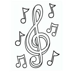 Disegno da colorare: Note Musicali (Musica) #218756 - Pagine da Colorare Stampabili Gratuite