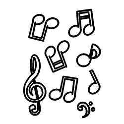 Disegno da colorare: Note Musicali (Musica) #218770 - Pagine da Colorare Stampabili Gratuite