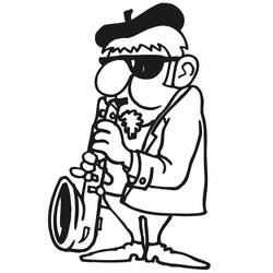 Disegno da colorare: Sassofono (Musica) #173388 - Pagine da Colorare Stampabili Gratuite