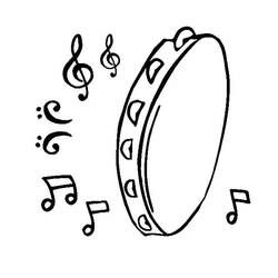 Disegno da colorare: Tamburello (Musica) #176903 - Pagine da Colorare Stampabili Gratuite