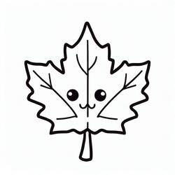 Disegno da colorare: Foglia d'Acero (Natura e Stagioni) #190227 - Pagine da Colorare Stampabili Gratuite