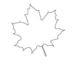 Disegno da colorare: Foglia d'Acero (Natura e Stagioni) #190235 - Pagine da Colorare Stampabili Gratuite