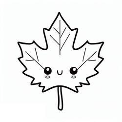 Disegno da colorare: Foglia d'Acero (Natura e Stagioni) #190241 - Pagine da Colorare Stampabili Gratuite