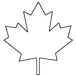 Disegno da colorare: Foglia d'Acero (Natura e Stagioni) #190248 - Pagine da Colorare Stampabili Gratuite