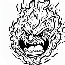 Disegno da colorare: Fuoco (Natura e Stagioni) #188317 - Pagine da Colorare Stampabili Gratuite