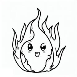 Disegno da colorare: Fuoco (Natura e Stagioni) #188323 - Pagine da Colorare Stampabili Gratuite