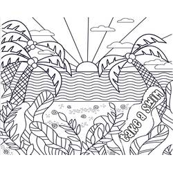 Disegno da colorare: Tramonto (Natura e Stagioni) #216001 - Pagine da Colorare Stampabili Gratuite