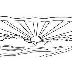 Disegno da colorare: Tramonto (Natura e Stagioni) #216008 - Pagine da Colorare Stampabili Gratuite