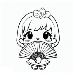 Disegno da colorare: Ventagli (Oggetti) #191037 - Pagine da Colorare Stampabili Gratuite