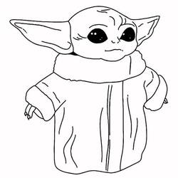 Disegno da colorare: Baby Yoda (Personaggi dei Cartoni Animati) #195060 - Pagine da Colorare Stampabili Gratuite