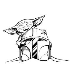 Disegno da colorare: Baby Yoda (Personaggi dei Cartoni Animati) #195064 - Pagine da Colorare Stampabili Gratuite
