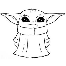 Disegno da colorare: Baby Yoda (Personaggi dei Cartoni Animati) #195073 - Pagine da Colorare Stampabili Gratuite