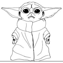 Disegno da colorare: Baby Yoda (Personaggi dei Cartoni Animati) #195077 - Pagine da Colorare Stampabili Gratuite