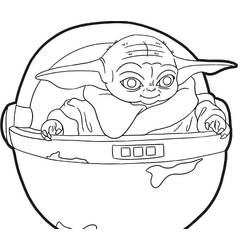 Disegno da colorare: Baby Yoda (Personaggi dei Cartoni Animati) #195084 - Pagine da Colorare Stampabili Gratuite