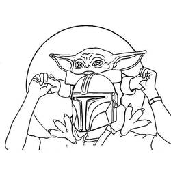 Disegno da colorare: Baby Yoda (Personaggi dei Cartoni Animati) #195090 - Pagine da Colorare Stampabili Gratuite