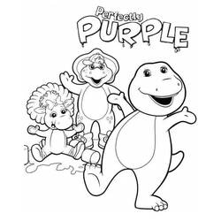 Disegni da colorare: Barney - Pagine da Colorare Stampabili Gratuite