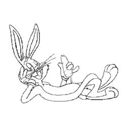 Disegno da colorare: Bugs Bunny (Personaggi dei Cartoni Animati) #26332 - Pagine da Colorare Stampabili Gratuite