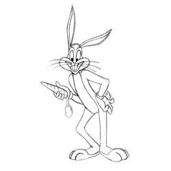 Disegno da colorare: Bugs Bunny (Personaggi dei Cartoni Animati) #26409 - Pagine da Colorare Stampabili Gratuite