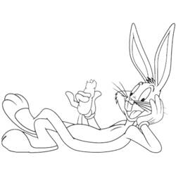 Disegno da colorare: Bugs Bunny (Personaggi dei Cartoni Animati) #26423 - Pagine da Colorare Stampabili Gratuite