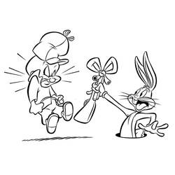 Disegno da colorare: Bugs Bunny (Personaggi dei Cartoni Animati) #26442 - Pagine da Colorare Stampabili Gratuite