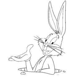 Disegno da colorare: Bugs Bunny (Personaggi dei Cartoni Animati) #26449 - Pagine da Colorare Stampabili Gratuite