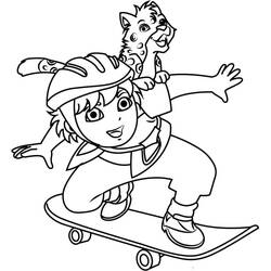 Disegno da colorare: Diego (Personaggi dei Cartoni Animati) #198001 - Pagine da Colorare Stampabili Gratuite
