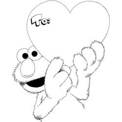 Disegno da colorare: Elmo (Personaggi dei Cartoni Animati) #203531 - Pagine da Colorare Stampabili Gratuite