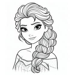 Disegno da colorare: Elsa (Personaggi dei Cartoni Animati) #220108 - Pagine da Colorare Stampabili Gratuite