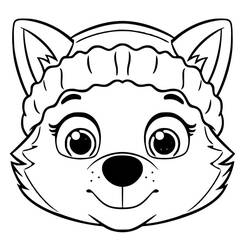 Disegni da colorare: Everest PAW Patrol - Pagine da Colorare Stampabili Gratuite