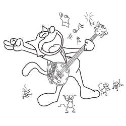 Disegno da colorare: Felix il Gatto (Personaggi dei Cartoni Animati) #207005 - Pagine da Colorare Stampabili Gratuite