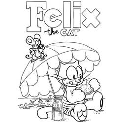 Disegno da colorare: Felix il Gatto (Personaggi dei Cartoni Animati) #47862 - Pagine da Colorare Stampabili Gratuite