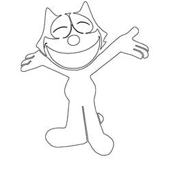 Disegno da colorare: Felix il Gatto (Personaggi dei Cartoni Animati) #47892 - Pagine da Colorare Stampabili Gratuite