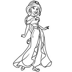 Disegni da colorare: Jasmine - Pagine da Colorare Stampabili Gratuite