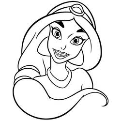 Disegno da colorare: Jasmine (Personaggi dei Cartoni Animati) #178639 - Pagine da Colorare Stampabili Gratuite