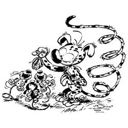 Disegno da colorare: Marsupilami (Personaggi dei Cartoni Animati) #50087 - Pagine da Colorare Stampabili Gratuite