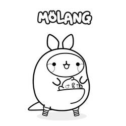 Disegni da colorare: Molang - Pagine da Colorare Stampabili Gratuite