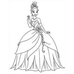Disegni da colorare: Princess Tiana - Pagine da Colorare Stampabili Gratuite