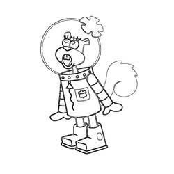 Disegno da colorare: Sandy Cheeks (Personaggi dei Cartoni Animati) #220609 - Pagine da Colorare Stampabili Gratuite