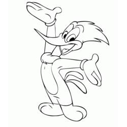 Disegni da colorare: Woody Woodpecker - Pagine da Colorare Stampabili Gratuite