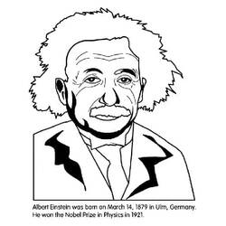 Disegno da colorare: Albert Einstein (Persone famose) #190733 - Pagine da Colorare Stampabili Gratuite