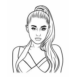 Disegno da colorare: Ariana Grande (Persone famose) #214366 - Pagine da Colorare Stampabili Gratuite
