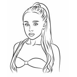 Disegno da colorare: Ariana Grande (Persone famose) #214368 - Pagine da Colorare Stampabili Gratuite
